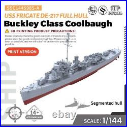 1/144 Military Model Kit USS Buckley Class Coolbaugh Frigate DE-217 Full Hull