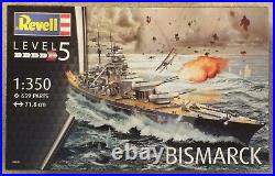 1/350 German Battleship DKM Bismarck Revell Germany #05040 Factory Sealed MISB
