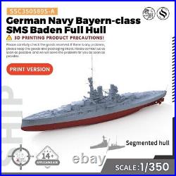 1/350 Military Model Kit German Navy Bayern-class SMS Baden Full Hull