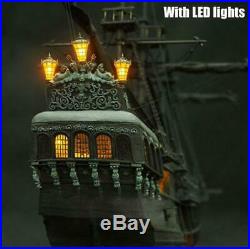141 Scale DIY Ship Model Wooden Black Pearl Boat Assembly Gift + LED Lights