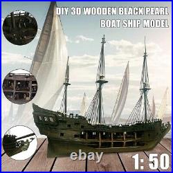 150 DIY Craft Wood Boat Model Kit for Black Pearl Sailing Pirates ship Assembly