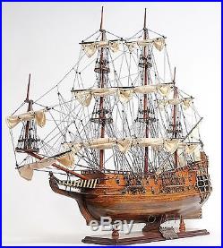 1650 Royal Navy Tall Ship Model Handmade Wooden Boat Assembled Collectible Decor