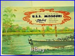 1960'S USS Missouri THE BIG MO Radio Controlled Ship Sterling Model Kit