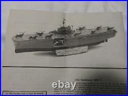 1966 Aurora USS Guadalcanal Copter Carrier Ship Model Kit 718-200 Unbuilt Rare