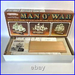 1973 Scientific MAN O' WAR Wood Ship Model Kit #185 Complete New In Original Box