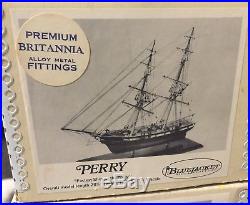 2 Vintage Bluejacket Ship Crafters Bluenose and Perry Wood Model Kit