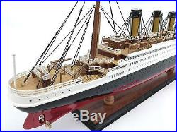 23 RMS Titanic Ocean Liner Wooden Model White Star Line Cruise Ship Boat New