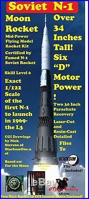 25% off list! Soviet N1 Model Rocket 1/122 Scale 6 D Engines FREE SHIPPING