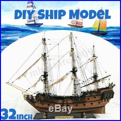 32 inch Ship Assembly Model DIY Kits Wooden Sailing Boat Decoration Wood Toy
