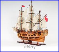 37 Long HMS ENDEAVOUR OPEN HULL WOODEN SHIP