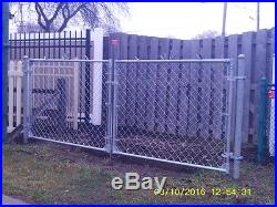 4' Galvanized Residential Chain Link Double Driveway Gate Kit FREE SHIPPING