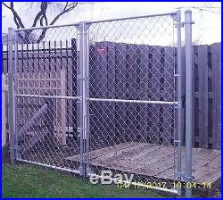 5' Galvanized Residential Chain Link Double Driveway Gate Kit FREE SHIPPING