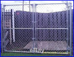 5' Galvanized Residential Chain Link Double Driveway Gate Kit FREE SHIPPING