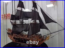 80cm Scale Wooden Sailing Boat Model Kit Ship Handmade Assembly Decoration Gift