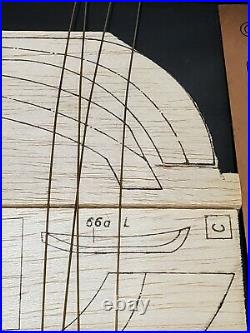AS-IS VTG 1960s Graupner Baukasten SANTA MARIA Wooden Model Ship Incomplete