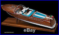 Amati Riva Aquarama Runabout 34 Wooden Ship Model Kit 1963 RC Capable