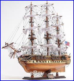 Authentic USS Constitution Old Ironsides Tall Ship 31 Wooden Model Boat New