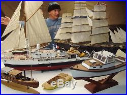 BIG MODEL SHIP LOT, Pickup So. California, WOOD boats kits vintage nautical WOODEN