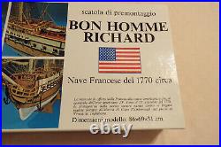 BON HOMME RICHARD 1770 Aeropiccola wood model ship kit, Rare