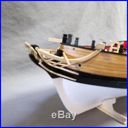 BUILT HULL MODEL SHIPWAYS BRIG FAIR AMERICAN SHIP & COMPLETE PARTS