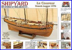 Beautiful, New model ship kit by Shipyard the Le Coureur