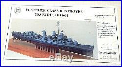 Bluejacket Fletcher Class Destroyer USS KIDD DD 661 Wooden Ship Kit 1/192 #1077