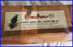 Boucher Scale Model Ships Machine Carved Solid Wood Hull 1851 Yacht America