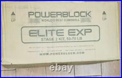 Brand New POWERBLOCK Elite EXP Stage 2 Kit 50-70lbs (2020 Model) FREE SHIPPING
