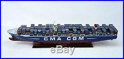 CMA CGM Marco Polo Container Ship 40 Handcrafted Wooden Ship Model New