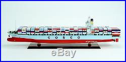 COSCO Container Ship 38 Handcrafted Wooden Ship Model NEW
