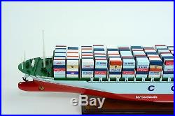 COSCO Container Ship 38 Handcrafted Wooden Ship Model NEW