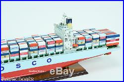 COSCO Container Ship 38 Handmade Wooden Ship Model NEW