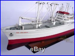 Cap San Diego Cargo Ship with Cranes 42 Handmade Wooden Cargo Ship Model NEW