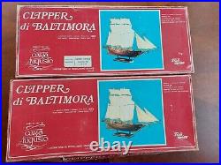 Carta Augusto Clipper Di Baltimora x2 Wood Model Ship Kits Used Sold As Is