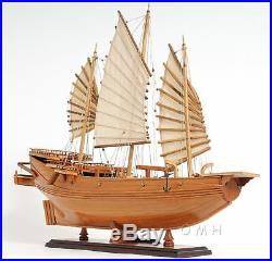 Chinese Pirate Junk Wooden Ship Model 27 Decorative Fully Assembled Sailboat