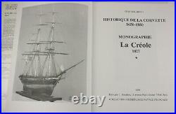 Corvette La Creole 1838 2 Volumes 1827 French Model Ship Kit Book Jean Boudriot