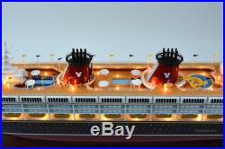 Disney Magic Cruise Ship Handmade Wooden Ship Model 48 with lights
