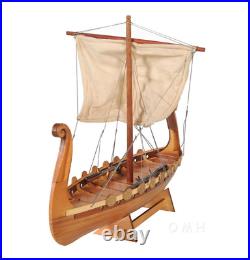 Drakkar Dragon Viking Longship Wooden Ship Model Small 12 Fully Built Sailboat