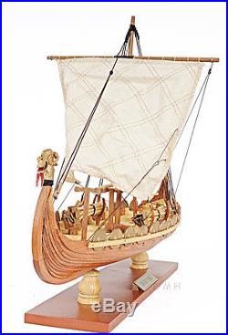 Drakkar Dragon Viking Ship Wooden Model Small 15 Built Sailboat