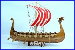 Drakkar Dragon Viking Wooden Ship Model Boat 24