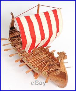 Drakkar Dragon Viking Wooden Ship Model Boat 25 Sailboat New