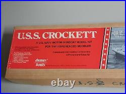 Dumas Boats U. S. S. Crockett Motor Gunboat Model Kit Plywood And Balsa Vintage