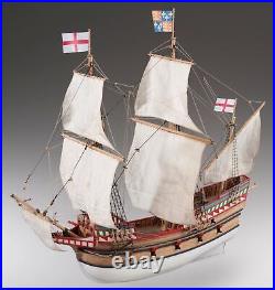 Dusek D017Golden Hind Plank-On-Bulkhead Wood Ship Model Kit 172 Scale