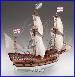 Dusek D017Golden Hind Plank-On-Bulkhead Wood Ship Model Kit 172 Scale