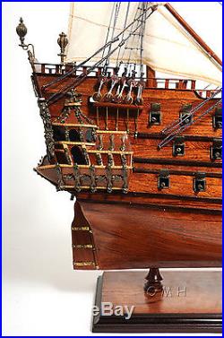 Dutch De Zeven Provincien Tall Ship 37 Built Wooden Model Boat Assembled