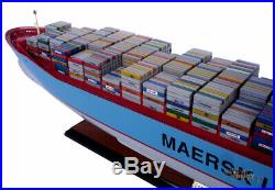 Emma Maersk Container Wooden Ship Model Display Ready
