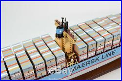 Emma Maersk E-Class Handmade Wooden Container Ship Model 39.5 Scale 1400