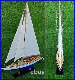 Endeavour America's Cup J Class Yacht 165 Wood Model Ship Kit 26 Boat Sailboat