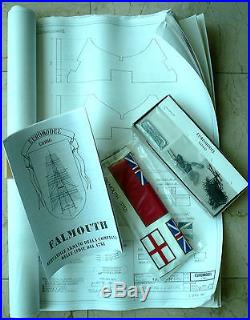 EuroModel #99011 HMS Falmouth Armed Merchant Wood Ship Model Kit, Unbuilt em ja