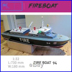FIRE BOAT 94 1/32 730mm ABS RC Model ship kit